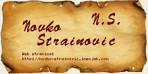 Novko Strainović vizit kartica